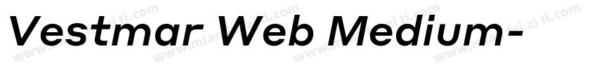 Vestmar Web Medium字体转换
